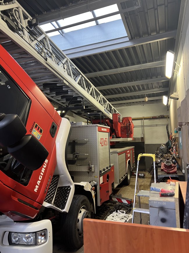 wóz strażacki naprawa